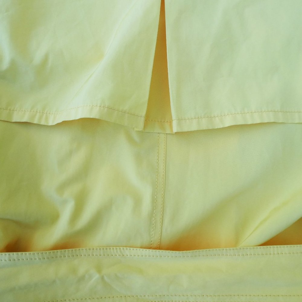 Worth New York Designer Yellow Trench Coat Double Breasted Belted Back Cape USA - Picture 8 of 14